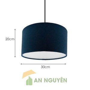 Chụp đèn vải hình trụ phi 30 cm, cao 20cm trang trí bàn ăn