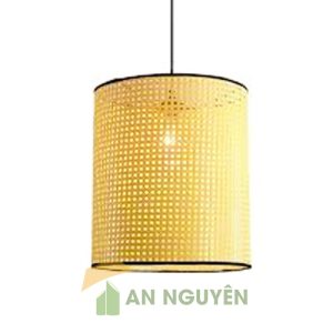 Đèn mây mắt cáo hình trụ phi 30 trang trí thả đầu giường khách sạn