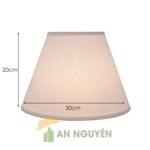 Chụp đèn vải hình nón cụt gắn đèn bàn phi 30cm