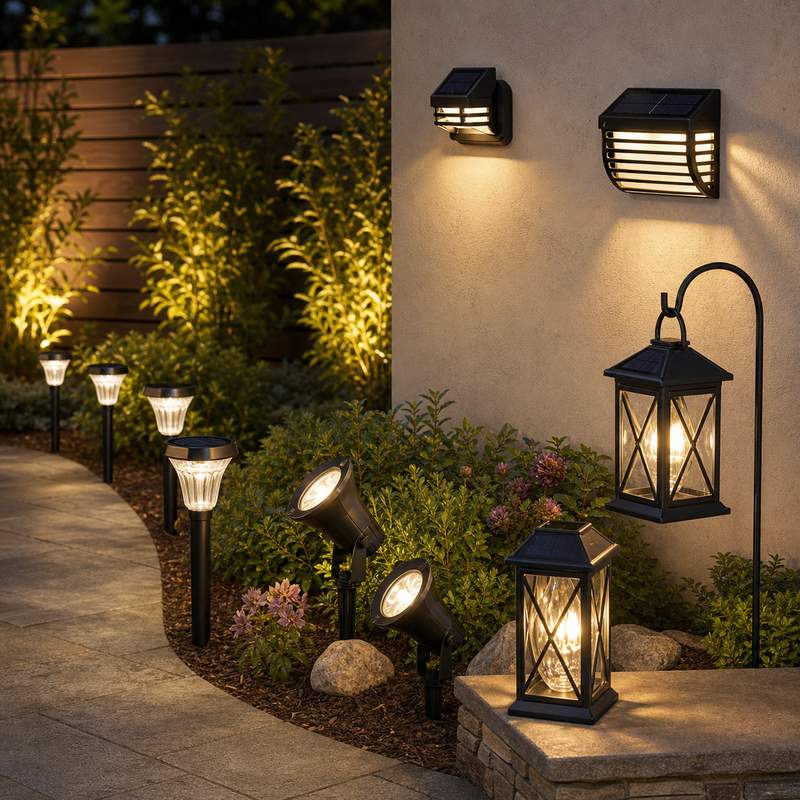 Các mẫu đèn sân vườn năng lượng mặt trời phổ biến hiện nay