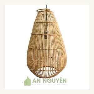 Đèn Mây Tre: Mẫu đèn thả mây đan trang trí spa phòng thiền