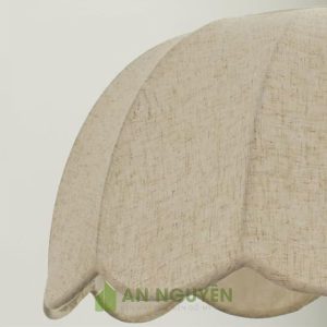 Đèn thả vải mái vòm vành đèn uốn cong như cánh hoa